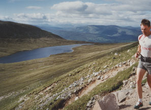 Rod on way up the Ben