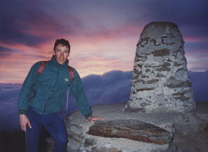 Rod at Snowdon Summit, 10.30pm